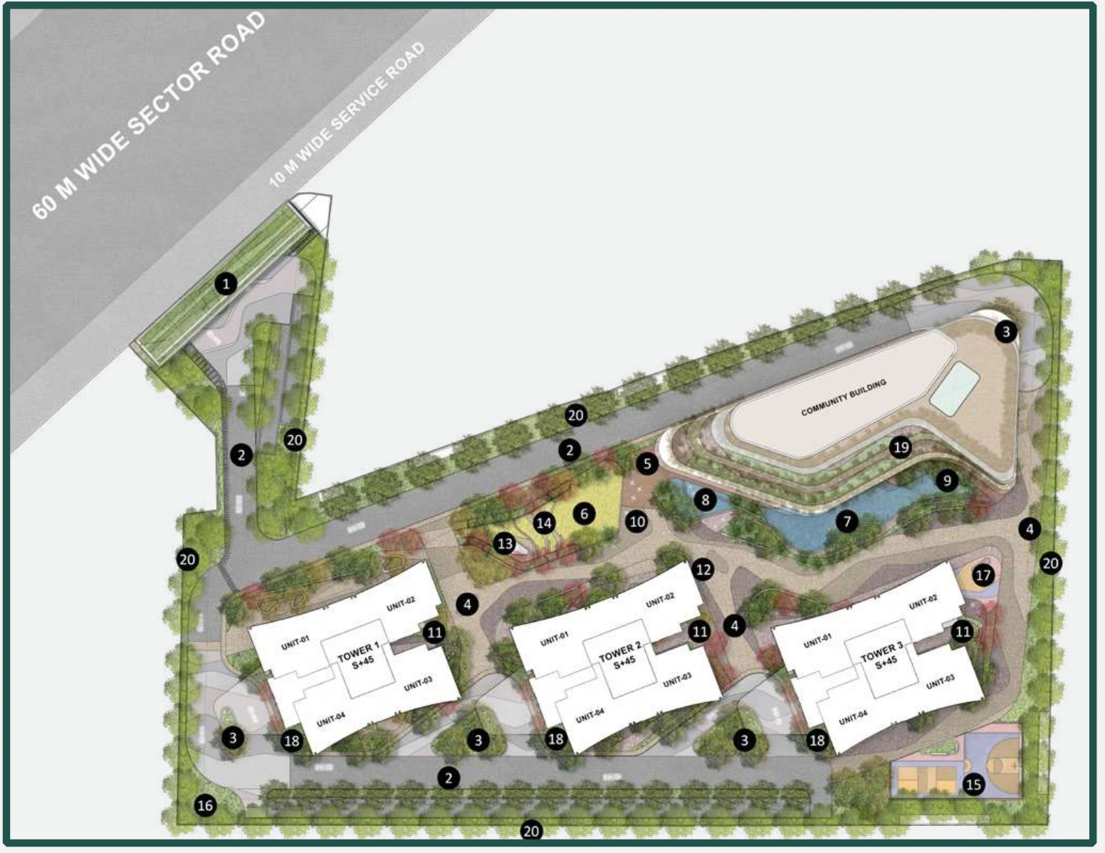 Site Plan Of Experion The Trillion