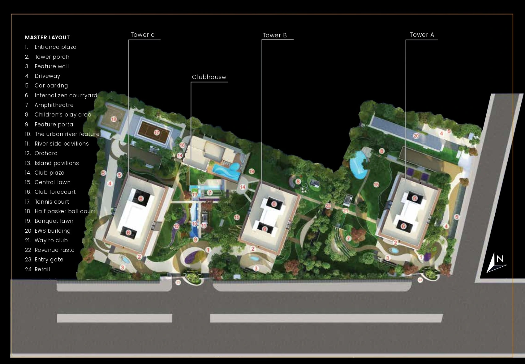 Site Plan Of Mahindra Luminare