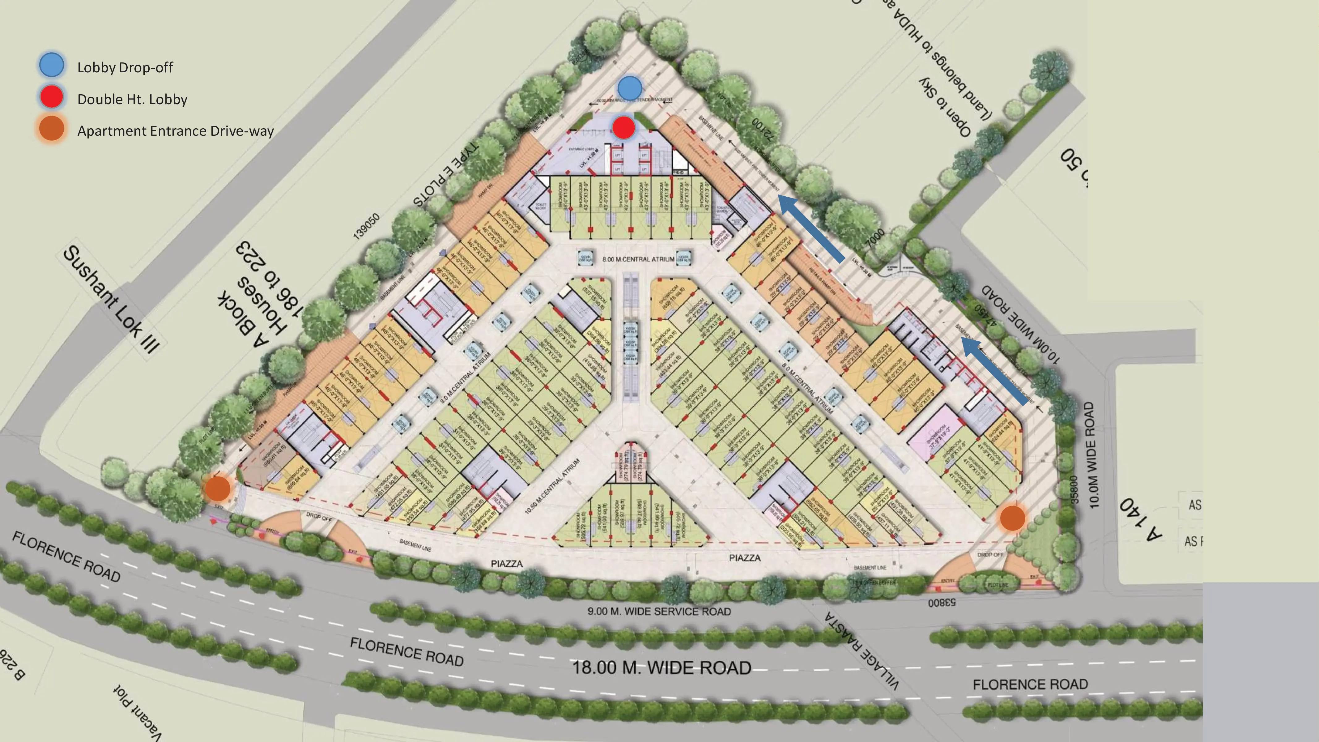 site plan of m3m 57suites