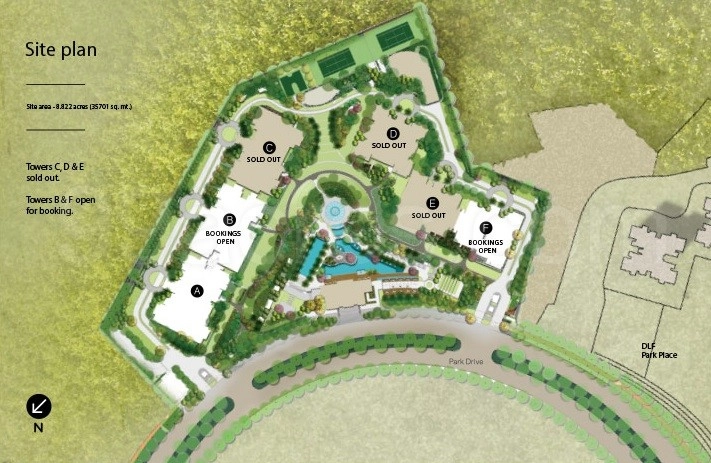 Site Plan Of dlf the crest