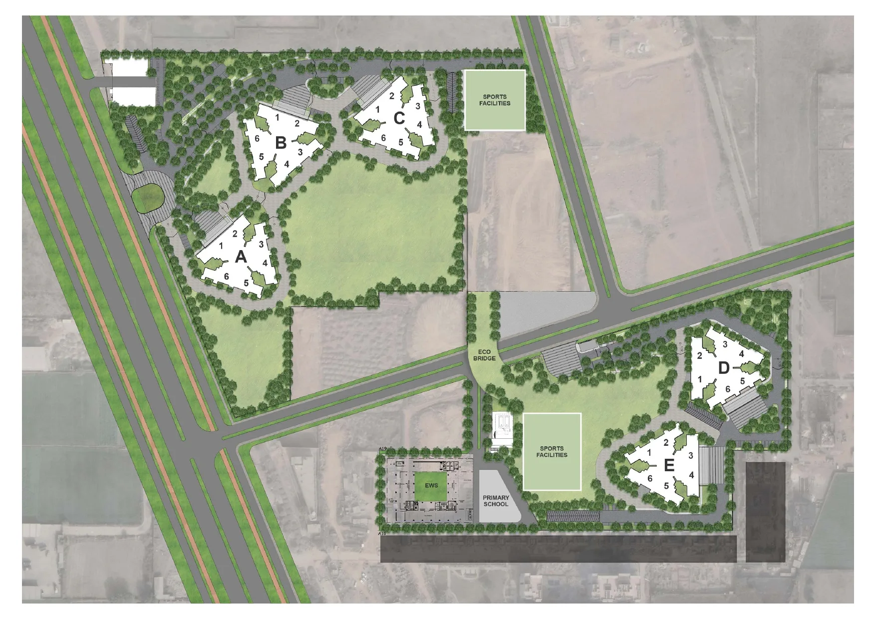 Site Plan Of DLF The Arbour