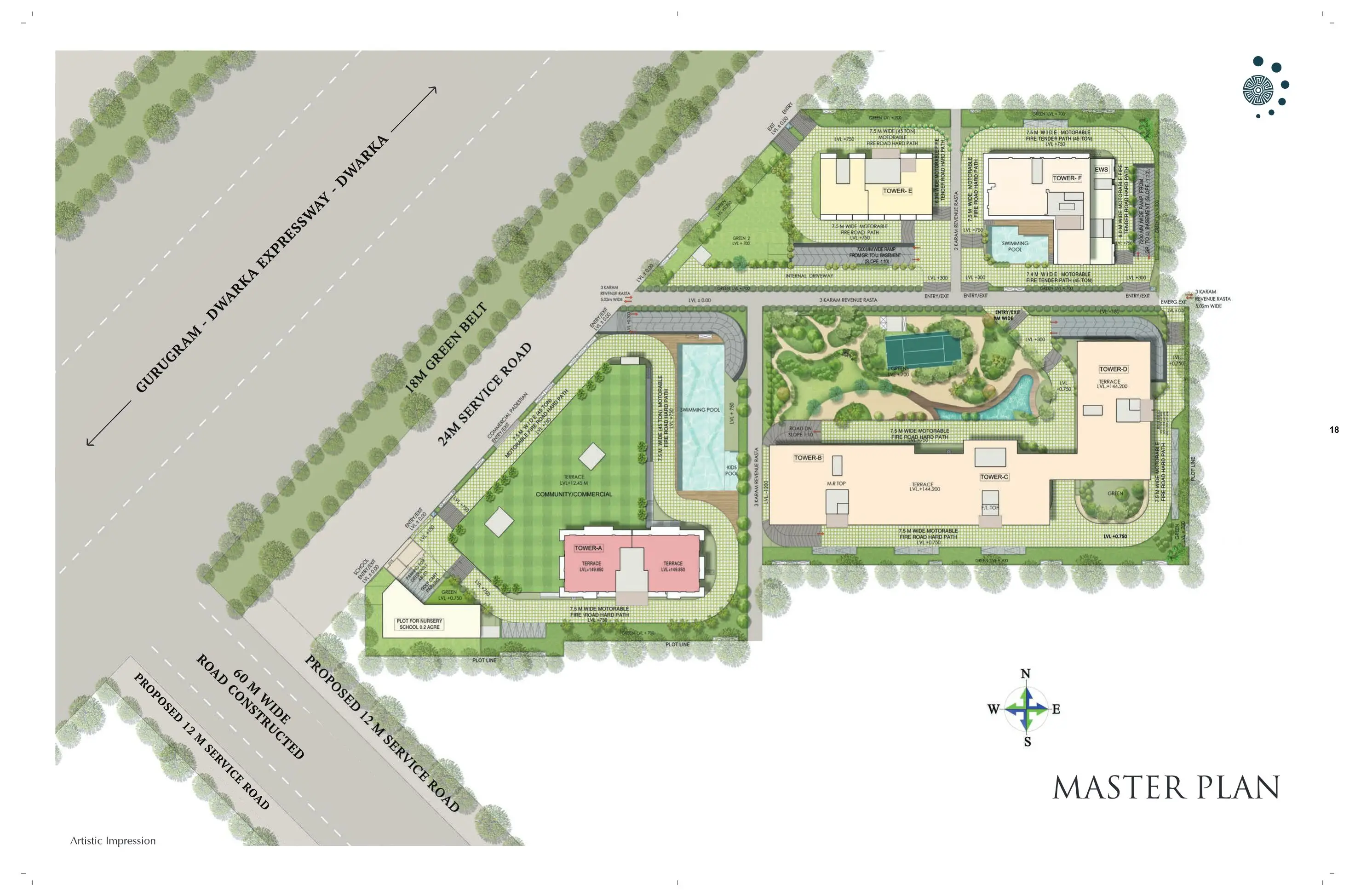 Site Plan Of Dining Room At Central Park Delphine Estates