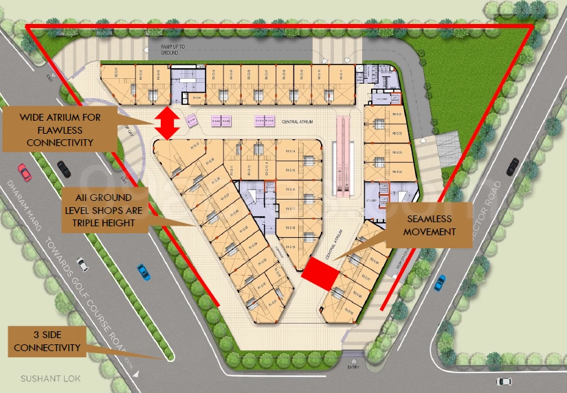 Site Plan Of M3M Atrium57 Gurgaon