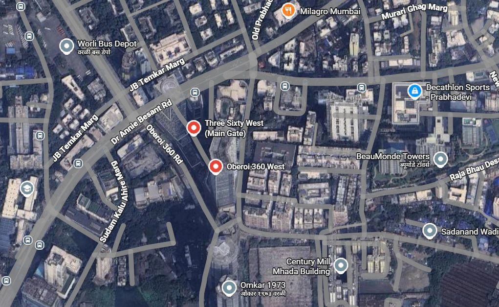 Site Plan Of Oberoi Three Sixty West, Mumbai