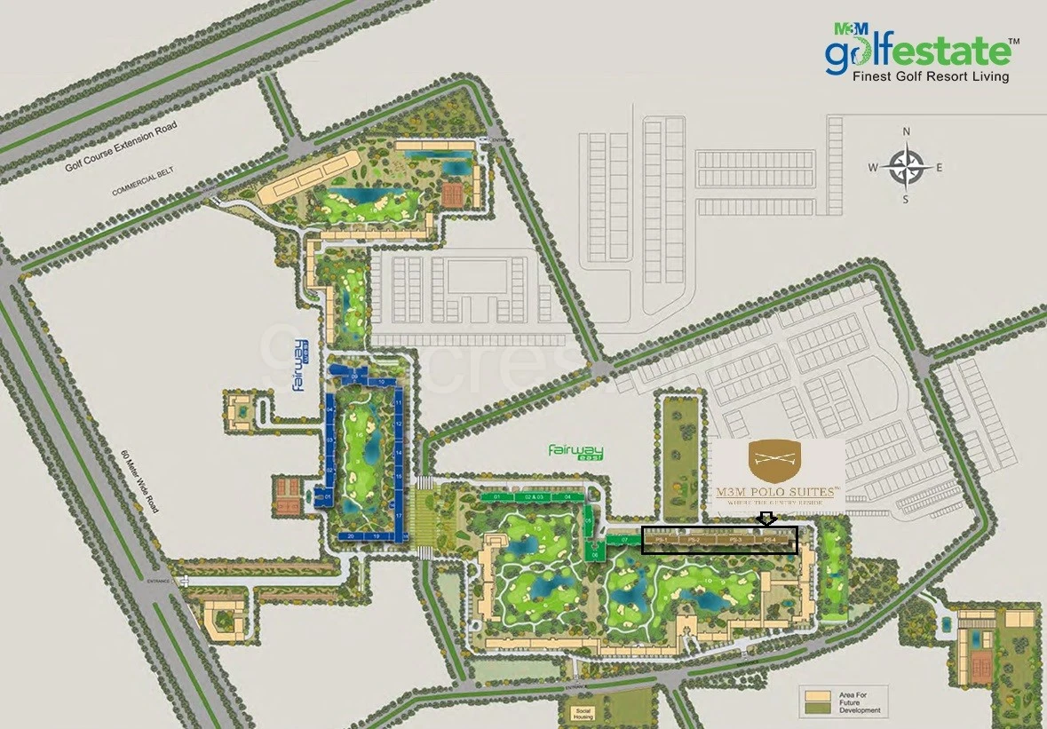 Site Plan Of M3M Polo Suites