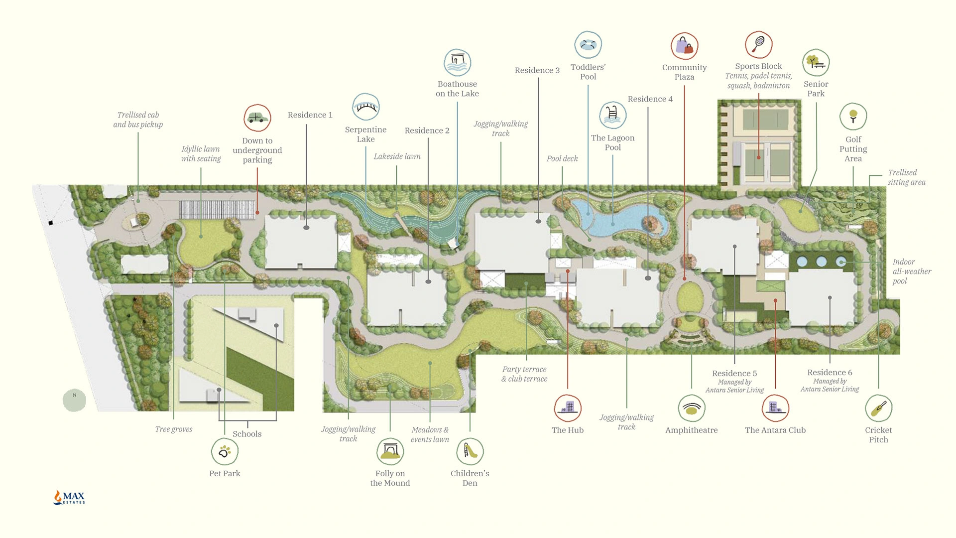 Site Plan Of Max Estate 360