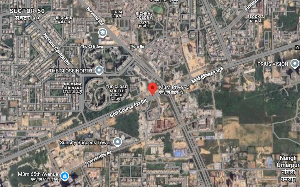 Site Plan Of M3M Prive73