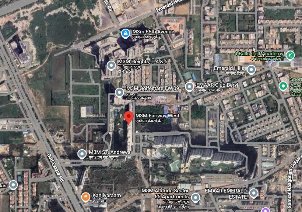 Site Plan Of M3M Fairway East