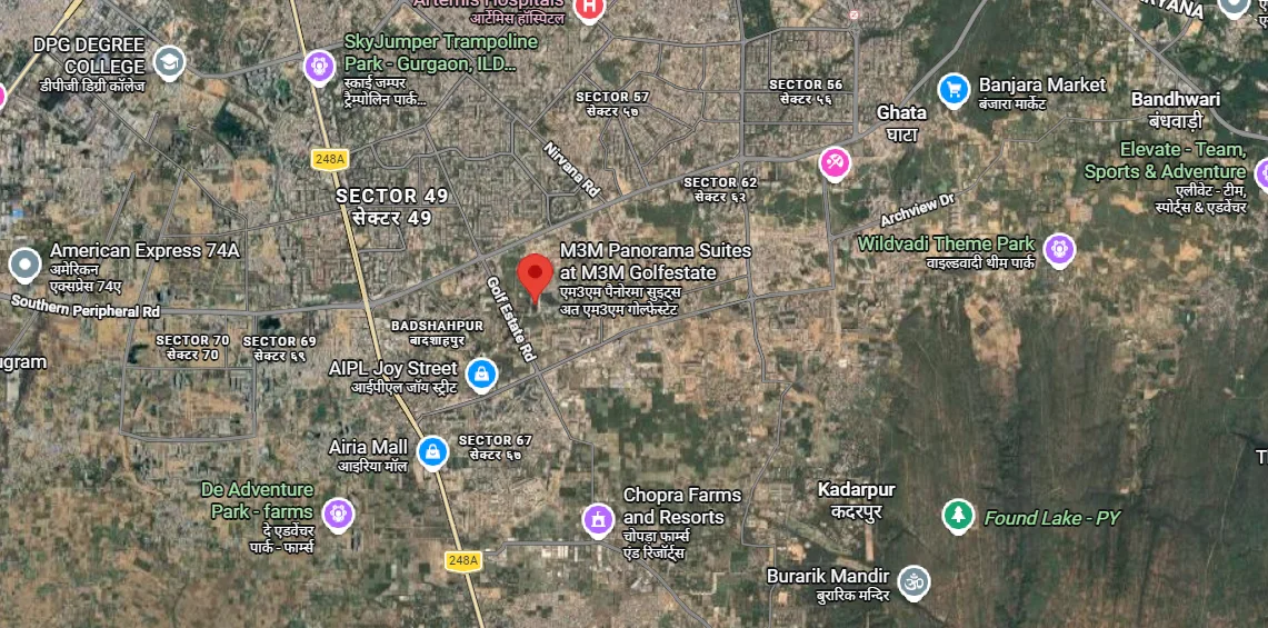 Site Plan Of M3M Panorama Suites