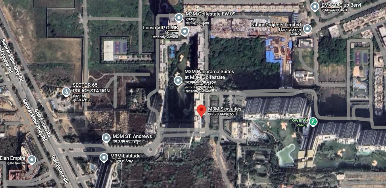 Site Plan Of M3M SkySuites