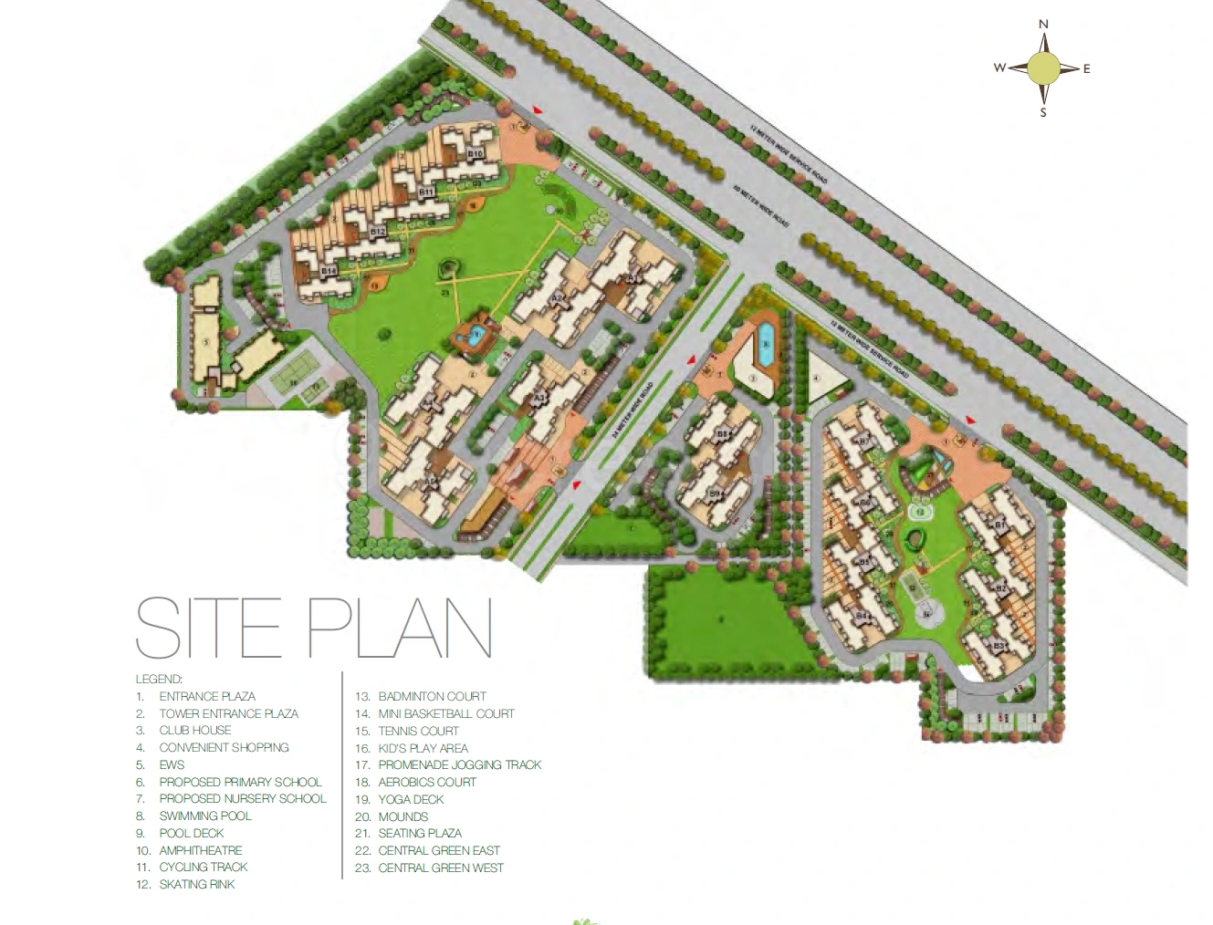 Site Plan Of M3M Woodshire
