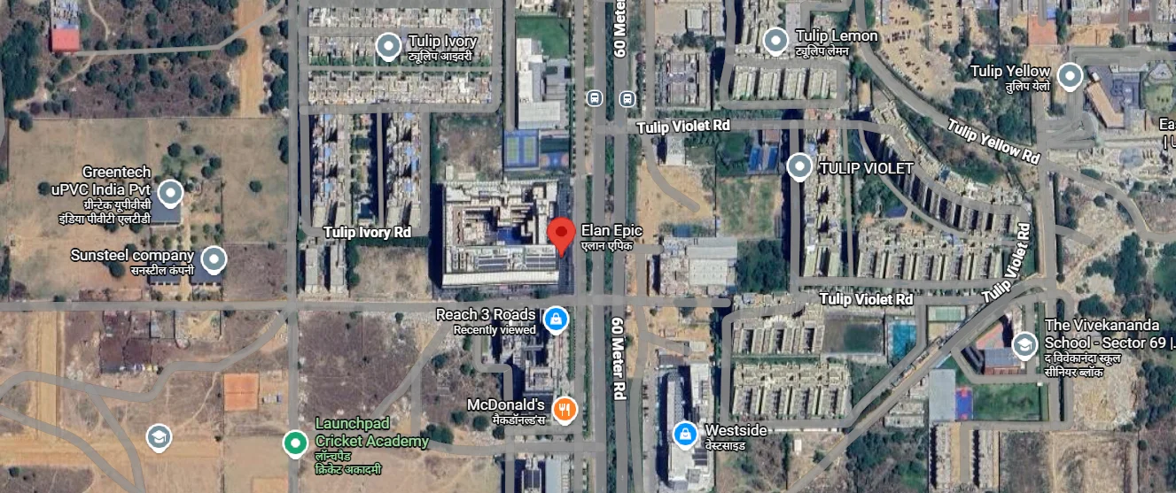 Site Plan Of Elan Epic