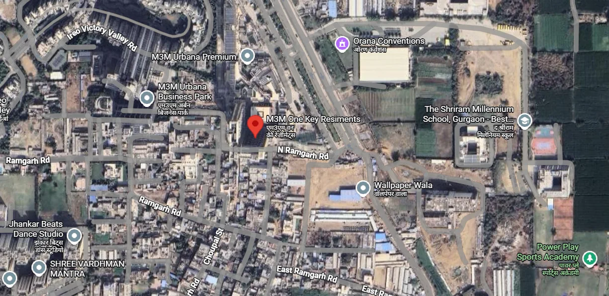 Site Plan Of M3M One Key Resiments