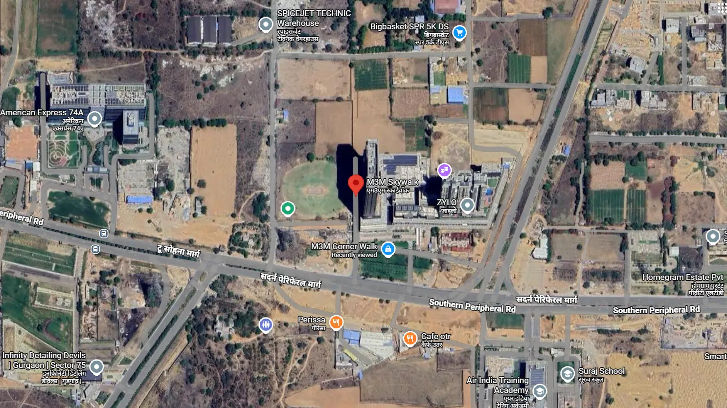 Site Plan Of M3M Skywalk