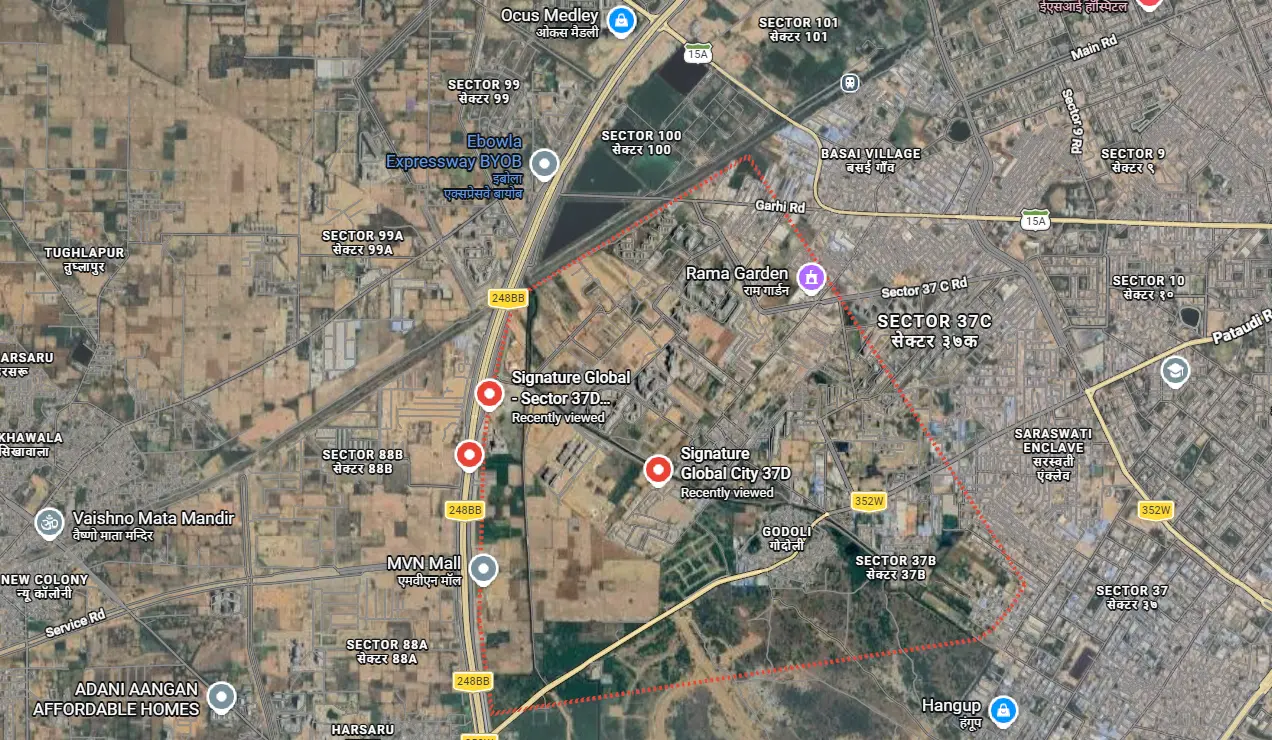 Site Plan Of Signature Global Sarvam