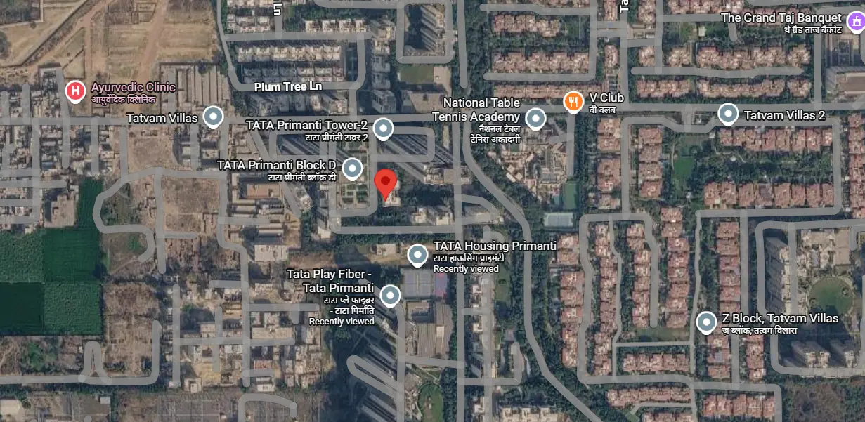 Site Plan Of Tata Primanti