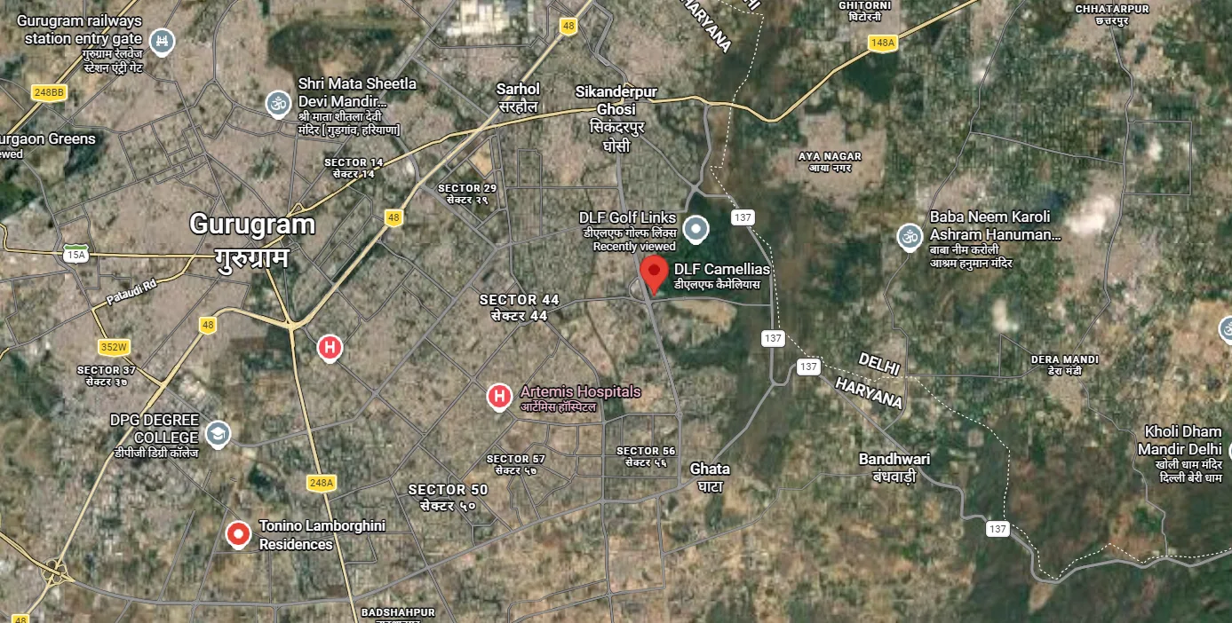 Site Plan Of DLF The Camellias