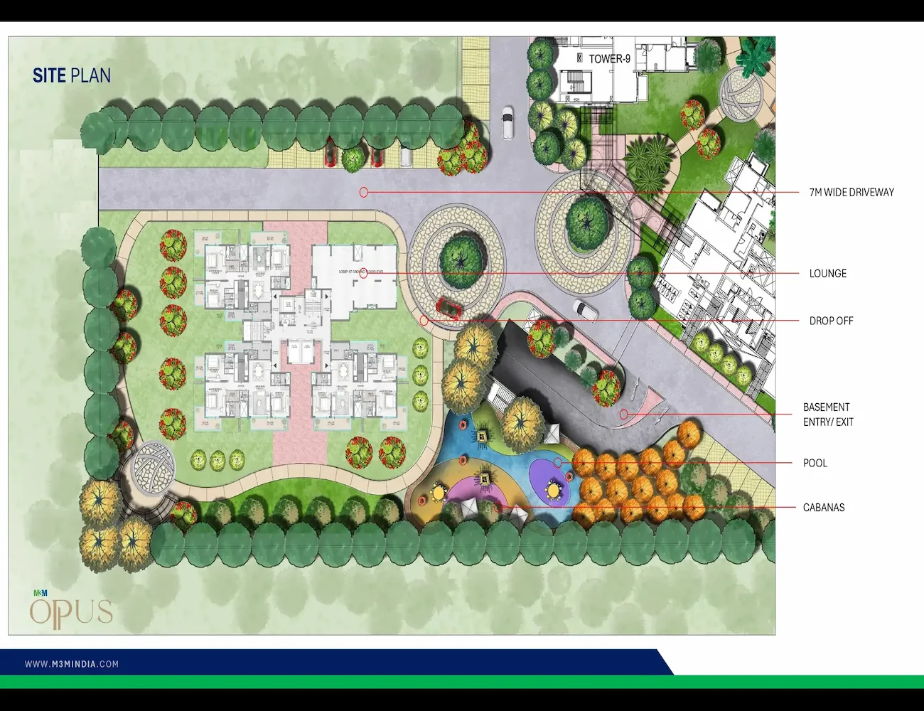 Site Plan Of M3M Opus at Merlin