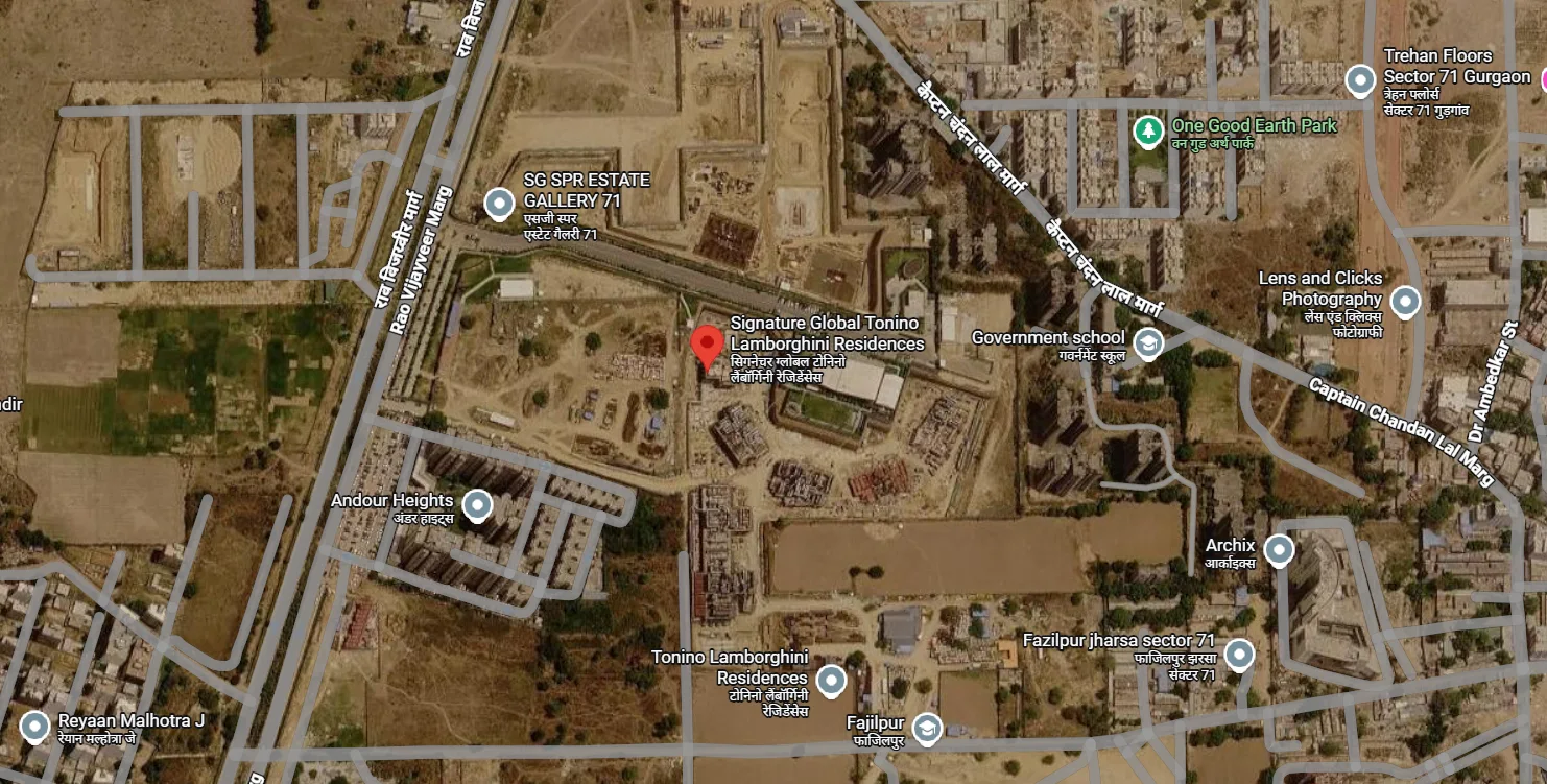 Site Plan Of Tonino Lamborghini Residences Gurgaon